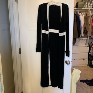 Venus duster cardigan - NWOT - size S - black & white